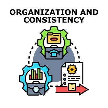 Organization and consistency in business process development Stock Illustration