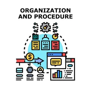 Organization and procedure planning strategy concept vector Stockillustratie