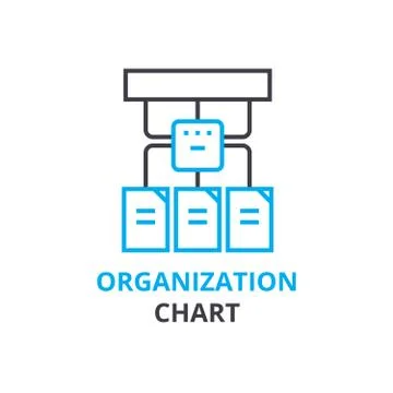 Organization chart concept , outline icon, linear sign, thin line pictogram 스톡 일러스트