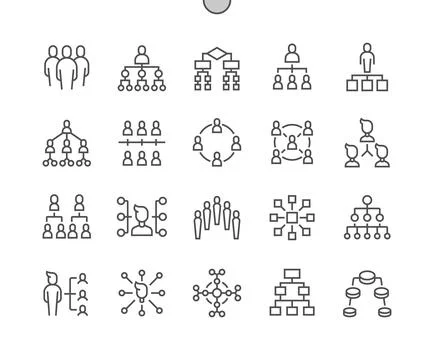 Organization chart hierarchy. Structure. Illustrazione stock
