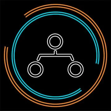 Organization chart icon hierarchy structure graph Stock Illustration