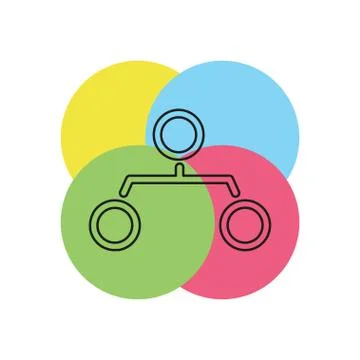 Organization chart icon hierarchy structure graph Stock Illustration
