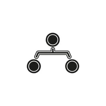 Organization chart icon - hierarchy structure Illustrazione stock