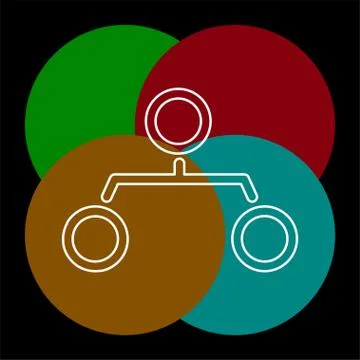 Organization chart icon hierarchy structure graph Stock Illustration