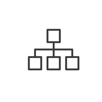 Organization Chart, icon in line design. Organization, chart, structure Stock Illustration