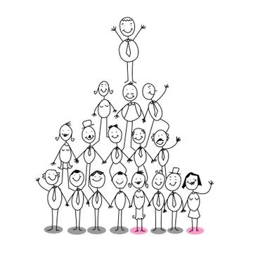 Organization chart Stock Illustration