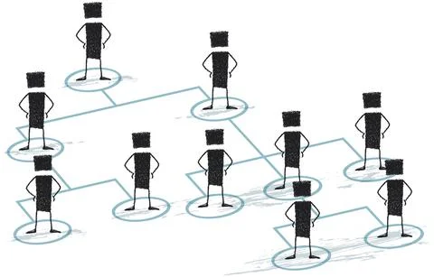 Organization chart Stock Illustration