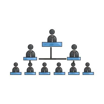 Organization Chart illustration Stock Illustration