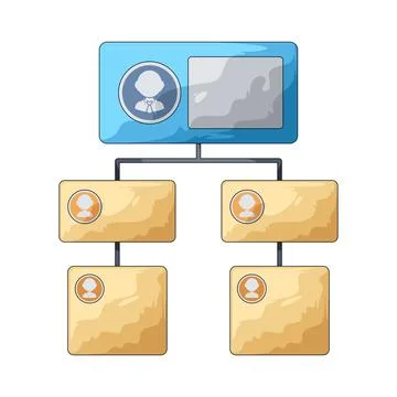 Organization Chart illustration Illustration