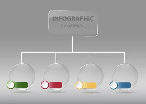 Organization chart  infographic vector 스톡 일러스트