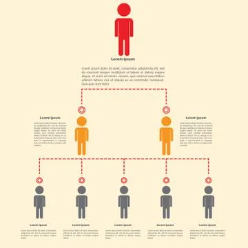 Organization chart infographics design Stock Illustration