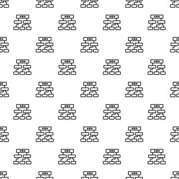 Organization chart pattern showing business hierarchy structure Illustrazione stock