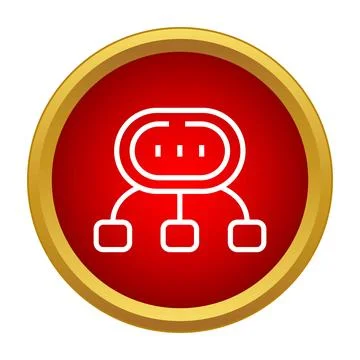 Organization chart structure icon showing hierarchy and connection 스톡 일러스트