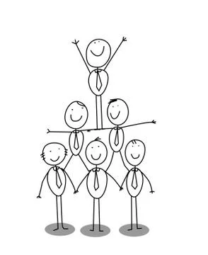 Organization chart teamwork Stock Illustration