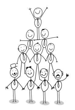 Organization chart teamwork Stock Illustration