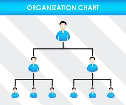 Organization chart template Stock Illustration