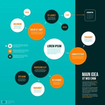 Organization chart template on turquoise background. EPS10. Stock Illustration