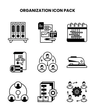 Organization DuoTone UI Icons Pack Illustrazione stock