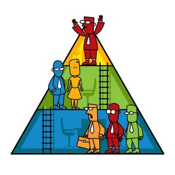 Organization Hierarchy Illustrazione stock