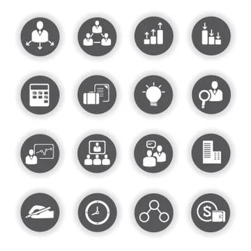 Organization icons Stock Illustration