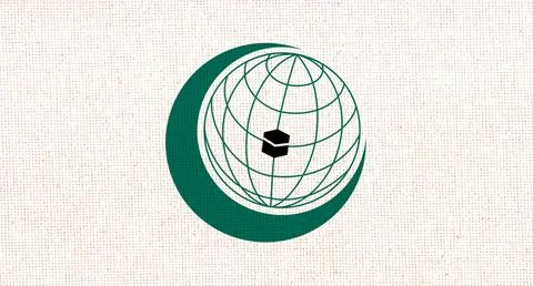 The Organization of Islamic Cooperation flag, OIC flag Stock Illustration