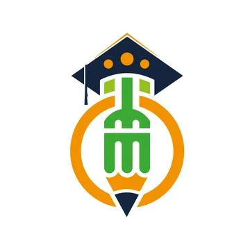 Organization logo design template for educational institute Stock Illustration