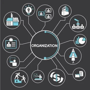 Organization network Stock Illustration