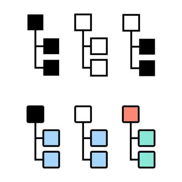Organization set icon, Teamwork collection group, people work together, partn Stock Illustration