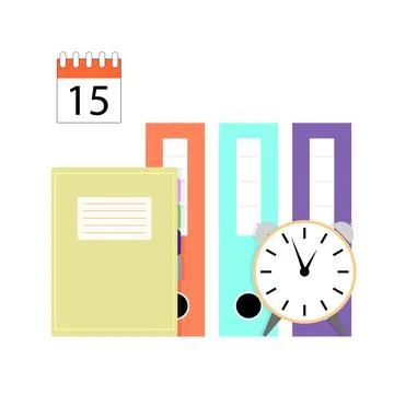 Organization of time and schedule concept, business management process Illustrazione stock