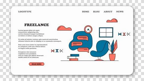 Organization of work process in the house. Remote work benefits. Distant work Stock Illustration