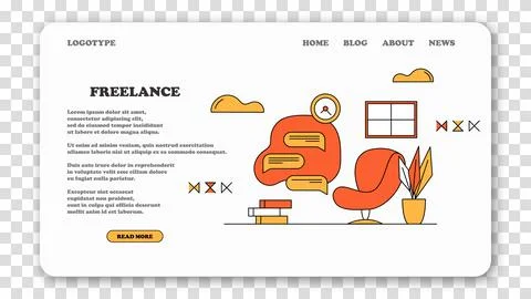 Organization of work process in the house. Remote work benefits. Distant work Stock Illustration