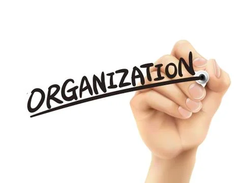 Organization written by hand 库存插图