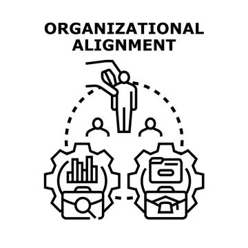 Organizational alignment process for business development strategy Stock Illustration