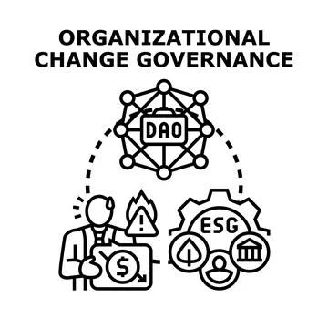 Organizational change governance concept navigating future business challenge Stock Illustration