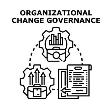 Organizational change governance process vector concept Stock Illustration