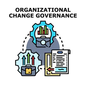 Organizational change governance process vector concept 库存插图