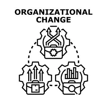 Organizational change vector concept illustration Stock Illustration