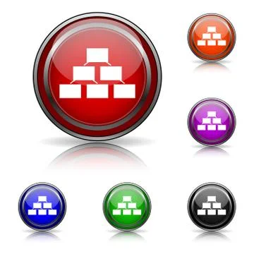 Organizational chart icon Stock Illustration