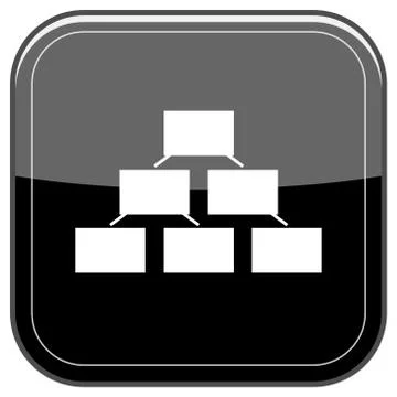 Organizational chart icon Stock Illustration