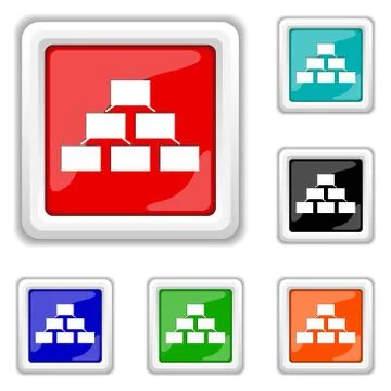 Organizational chart icon Stock Illustration