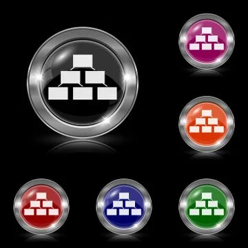 Organizational chart icon Stock Illustration