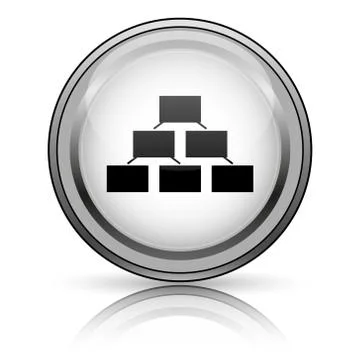 Organizational chart icon Stock Illustration