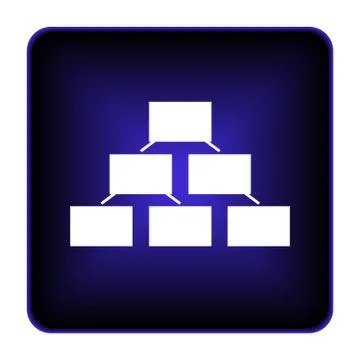 Organizational chart icon Stock Illustration