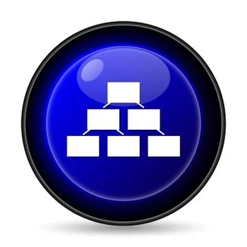 Organizational chart icon. internet button on white background.. Stock Illustration