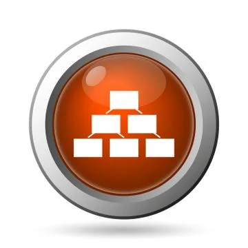 Organizational chart icon. internet button on white background.. Stock Illustration