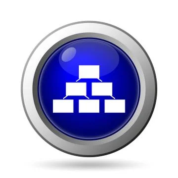 Organizational chart icon. Internet button on white background.. Stock Illustration