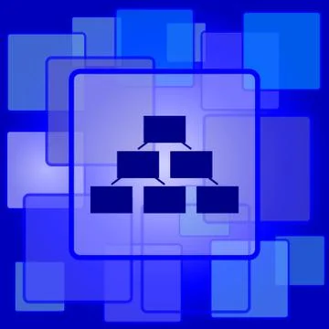 Organizational chart icon. Internet button on abstract background.. Ilustración de archivo