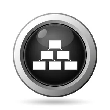 Organizational chart icon. Internet button on white background.. Ilustración de archivo