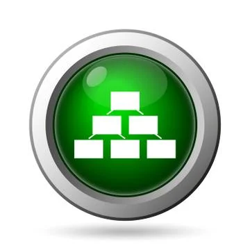 Organizational chart icon. Internet button on white background. Ilustración de archivo