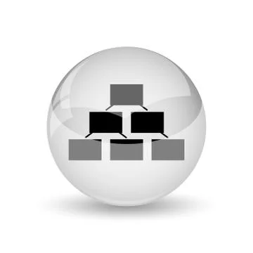 Organizational chart icon. Internet button on white background. イラスト素材